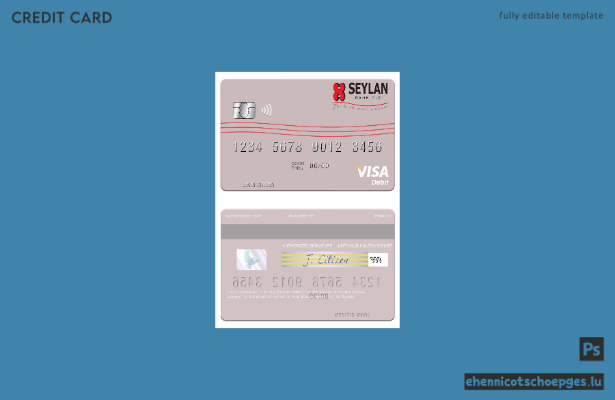 Beispielvorschau der Visa-Debitkarte der Sri Lanka Seylan Bank Plc